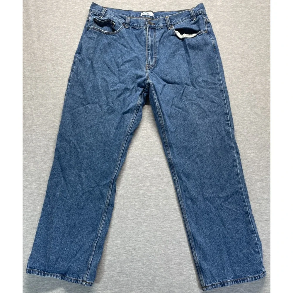 Blue Mountain Relaxed Fit Jeans Mens 40x32 (Fits 36x30) Blue Denim Straight Leg